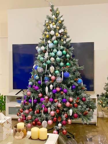 7ft pre lit - christmas, tree