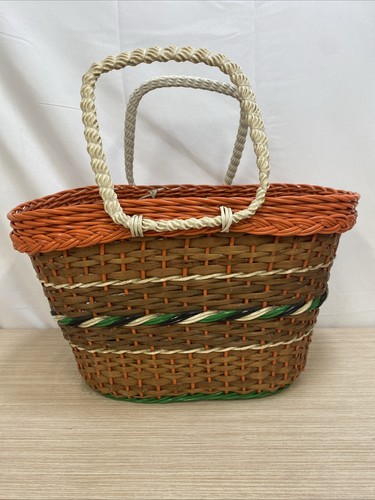 Vintage wicker plastic - plastic, woven