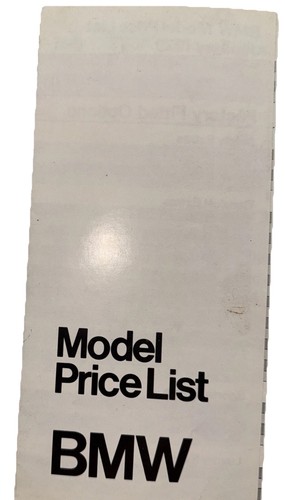 Original price list bmw 1979 - list,