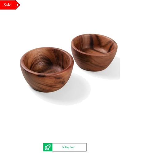 Acacia wooden salad bowls set - wooden,