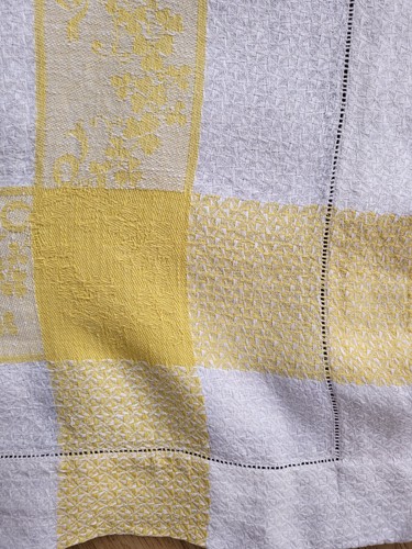 Vintage irish linen shamrock - linen,