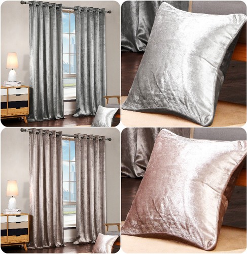 Crushed velvet eyelet - crushed, curtains