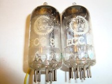 Matched Pair Of  ECC81 Tubes