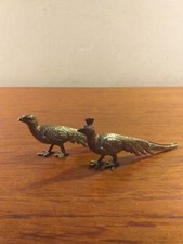 VINTAGE SILVERPLATED ITALIAN PHEASANTS, SMALL, 12.5CMS LONG