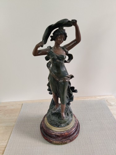 Art nouveau spelter - nouveau, figure