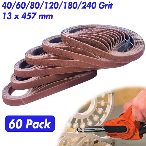 60pack sanding belts 13x457mm - belts,