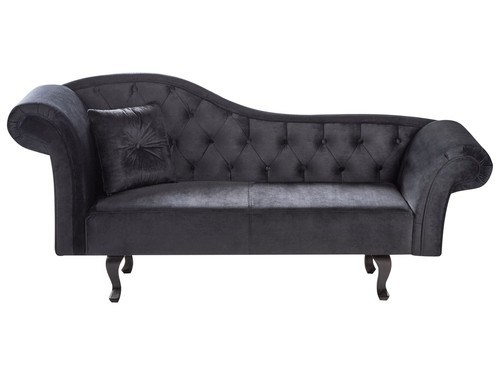 Left hand velvet chaise - hand, lounge