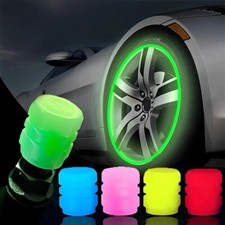 4x Luminous Valve Caps Fluorescent Night Glowing Decor Car Motorcycle Bike Caps