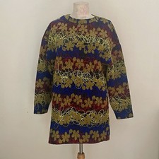 Zara Embroidered Mini Dress Tunic Size S 10  Multicoloured Relaxed Fit