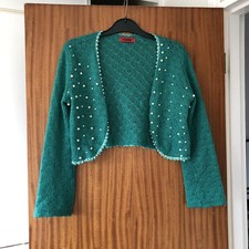 Green Y2K Boho Cardigan Ladies