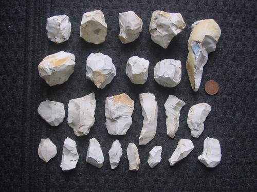 Mesolithic flint artefact - flint,