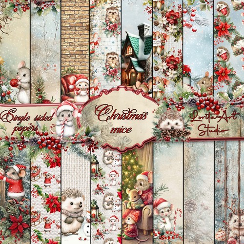Christmas mice xmas paper - christmas,