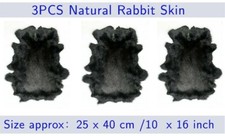 3 x Rabbit Skin Natural Fur