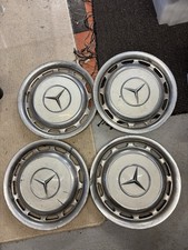 Mercedes Benz 14" Wheel Covers Hubcap Hub Cap Stainless Steel Vintage