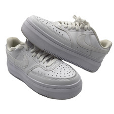 Women's Nike White Court Vision Alta Leather Trainers Size UK 5               W9