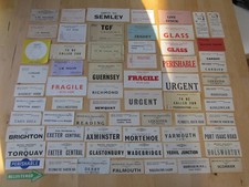 Sixty - Four British Railways Luggage & Goods Labels