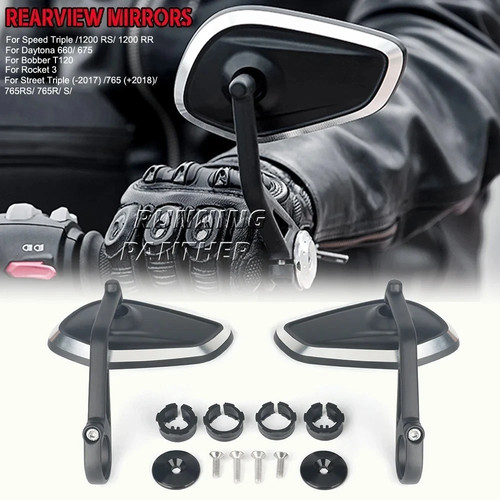 Motorcycle bar end - end, rearview