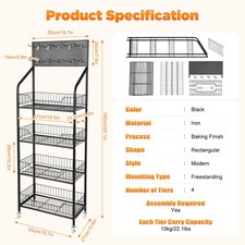 4 Tier Retail Display Rack