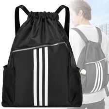 50*40*13cm Drawstring Bag Waterproof Sports Gym Shoe Bags with Swim Dance Sack