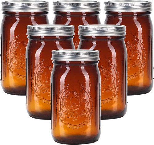 Amber glass mason - amber,