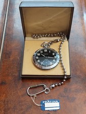 SWISS POCKET WATCH PRATINA SWITZERLAND PERFECT NEW WORKING CONDITION HELICON BOX