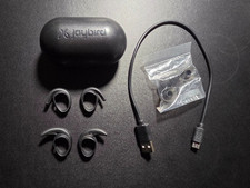 Jaybird RUN True Wireless Bluetooth Earbuds (Black/Silver) + Charging Case – For