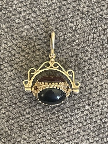 9ct gold rotating pendent - gold, fob