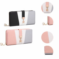 Ladies Faux Leather Clutch Long Purse For Women Phone Card Holder Package Wallet