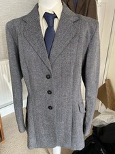 Caldene Tweed Grey Fine Red/yllw/orge/grn Check Jacket U.K. 42” (16-18) Vgc