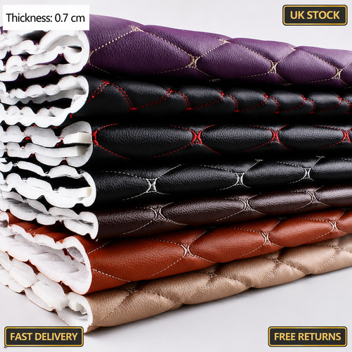 100x158cm faux leather quilted - faux,