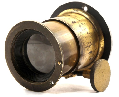 Antique brass petzval portrait - antique,