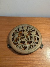 Victorian Brass The Cup That Cheers Peace & Plenty brass trivet Stand