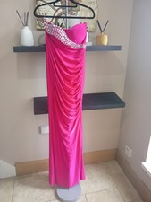 Goddiva pink dress with jewel