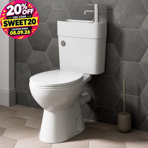 Close coupled toilet - 2-in-1,