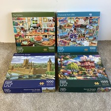 4x 1000 Piece Corner Piece Jigsaw Puzzle Bundle Job Lot