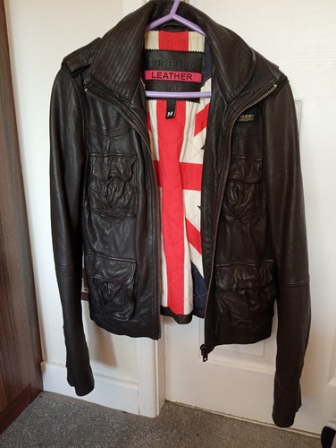 Superdry brown leather