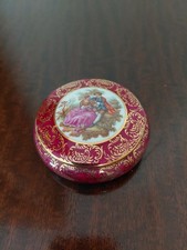 Limoges La Reine Red Porcelain