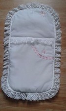 Dolls bedding white padded