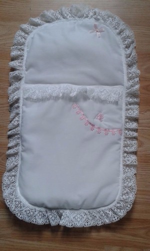 Dolls bedding white padded