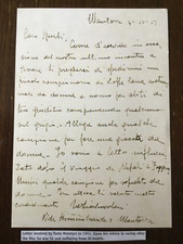 1951 LETTER RECEIVED BY TAZIO NUVOLARI ON HIS RETURN TO RACING *(Facsimile Copy)