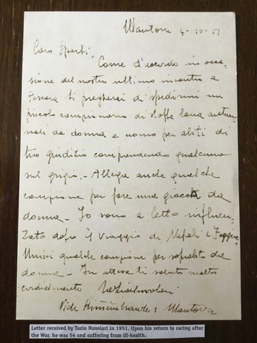 1951 letter received tazio - 1951,