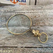 "Brass Round Magnifying Glass