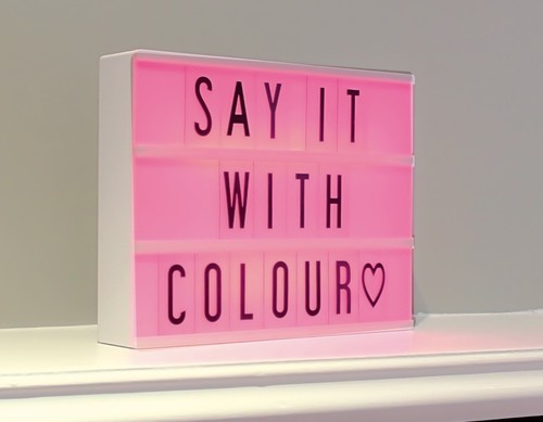 Colour changing light box - changing,