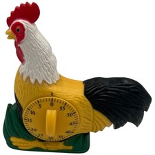 Vintage Mid Century ROOSTER Cockerel Chicken KITCHEN TIMER - Working