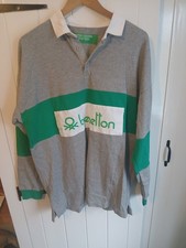 Benetton Large Grey And Green