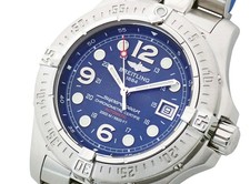 Breitling Super Ocean Steelfish Date A17390 2005 AT SS Blue Dial 44mm Grade B+