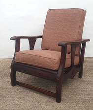 Arts And Crafts Art Deco Reclining Morris Style Chair