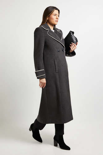 Wallis charcoal coat womens - coat,
