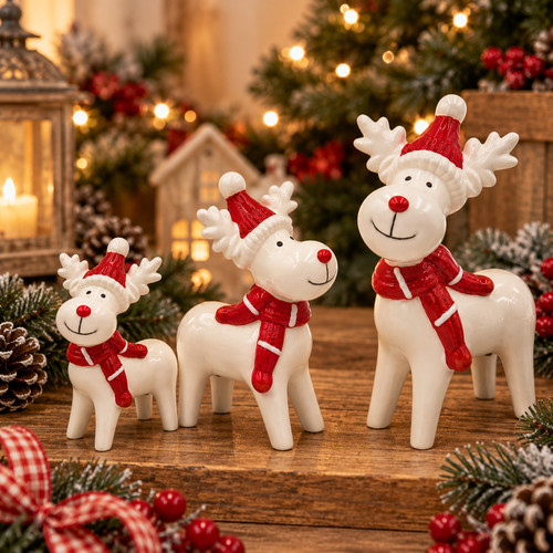 Ceramic white christmas - white,