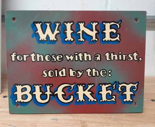New hand painted wooden sign - wooden,